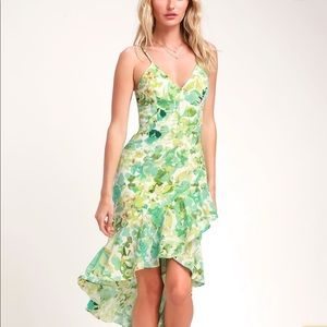 Dress the Population Ruffle High-Low Midi Dress